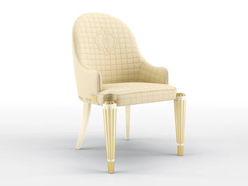 OPHELIA - Upholstered leather chair with armrests by BRUNO ZAMPA - view 3